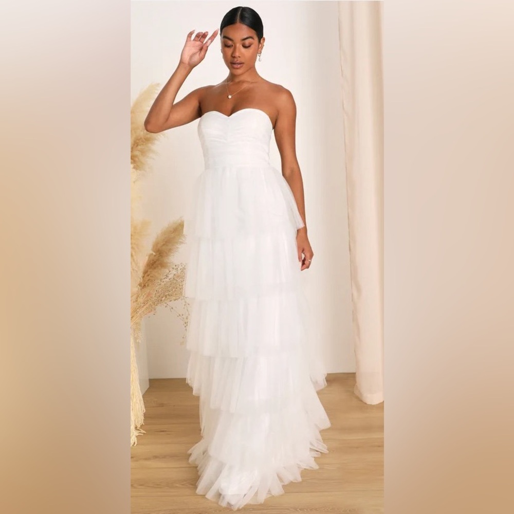 White Strapless Dress